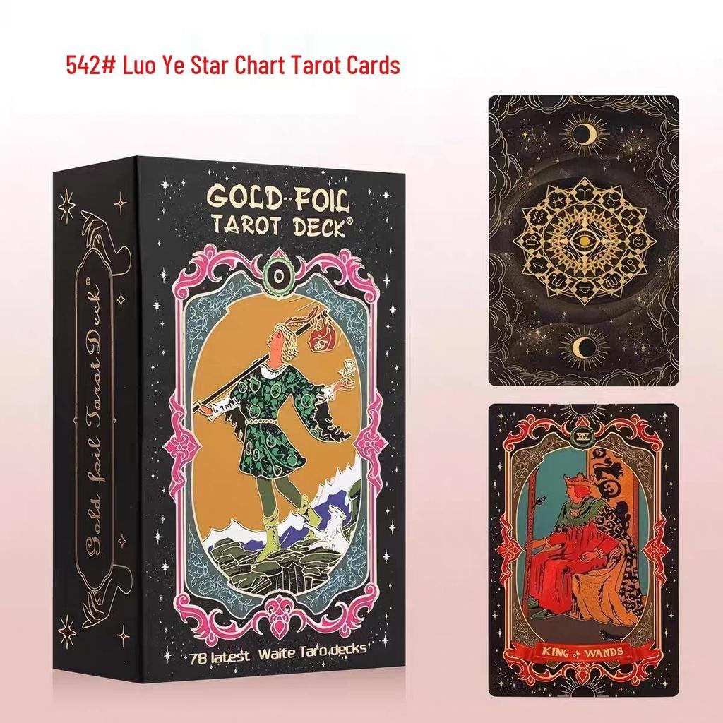 Waterproof Black PVC Tarot Cards - Colorful 78 Card Deck for Board Games