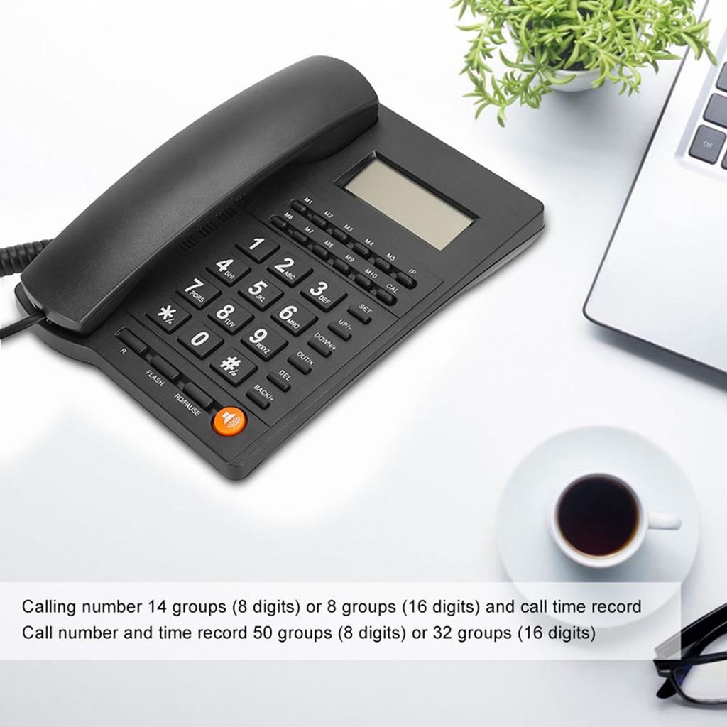 Business Office Home Use Landline Fixed Telephone Desk Phone with Caller Identification