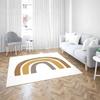 Rainbow  Carpet Mat Rug with Modern  Abstract Minimalist Pattern Home Decoration for Living Room Bedroom Non-slip Indoor Rug