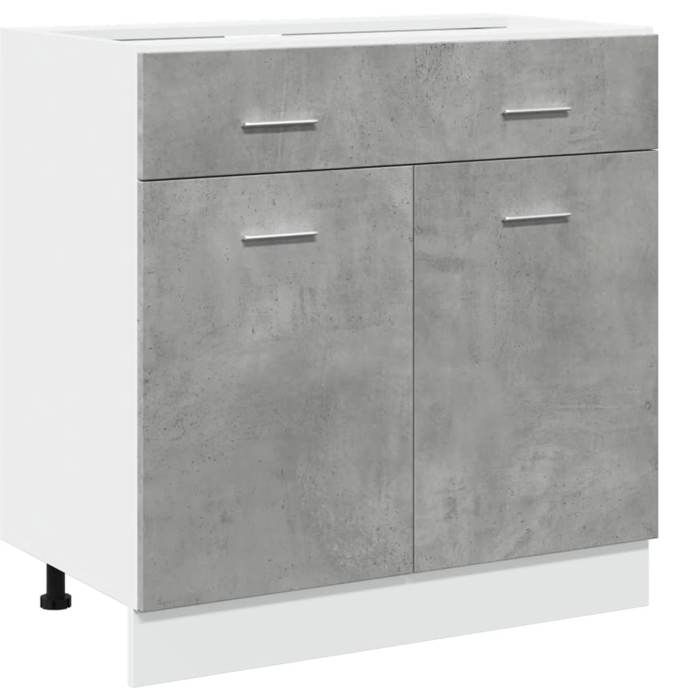 VidaXL Chest of Drawers "Lyon" Concrete Grey 80 X 46 X 81.5 Cm Engineered Wood 856091