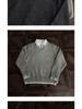 Herren V-Ausschnitt Retro-Stil Strickoberteil - Fake Zweiteiler, Winter Kragen, Lockerer Schnitt