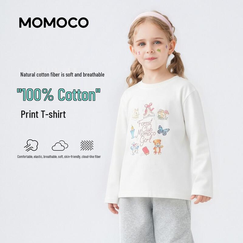MOMOCO Girls' Autumn Long-Sleeve T-Shirt
