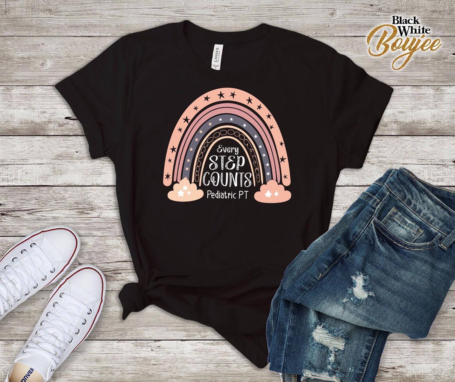 Every Step Counts T Shirt Motivational Quote Tee | Inspirational Graphic Shirt | Positive Message Unisex Tee S