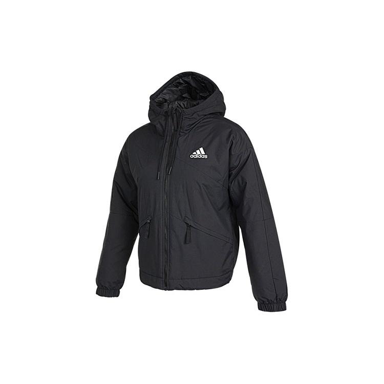 (WMNS) adidas Back to Sport Thermal Hooded Jacket Asia Sizing  Black  Women s GT6593 L