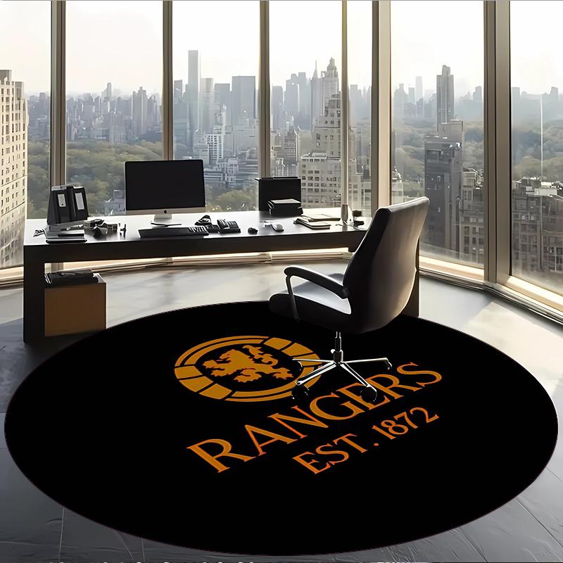 Rangers Fc (19) Round Office Rug Decorative Floor Rug for Office Bedroom Living Room and Home Space