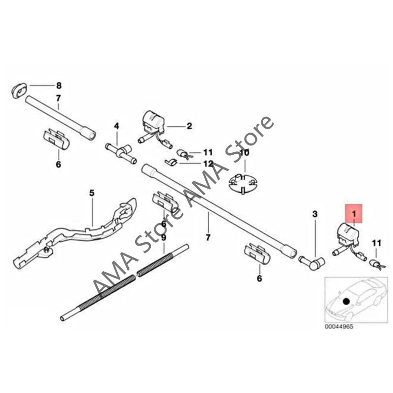 X7JF Upgraded Windshield Fluid Dispenser Accuracy Molded Sprays Nozzle for E46 320i
