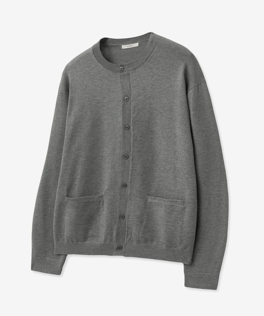 Vtwo Soft Round Basic Cardigan (Grey)