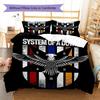 System Of A Down Eagle Shield Vintage Print 3 Pieces Duvet Cover Set Metal Rock Band Bedding Bedroom Decor Without Pillow Core Comforter