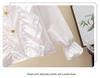 Autumn White Girls' Peter Pan Collar Long Sleeve Shirt - Fashionable Top for Big Kids and Students