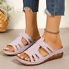Fashion Summer Women Wedge Sandals Premium Orthopedic Open Toe SlippersVintage Anti-Slip Leather Casual Female Platform Retro Shoes