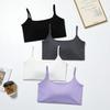 Women's White Camisole with Built-in Bra - Summer Slim Fit Versatile Base Layer