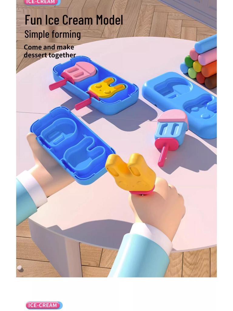 Kids' Ice Cream Clay Popsicle Play Set for Girls Ages 3-6