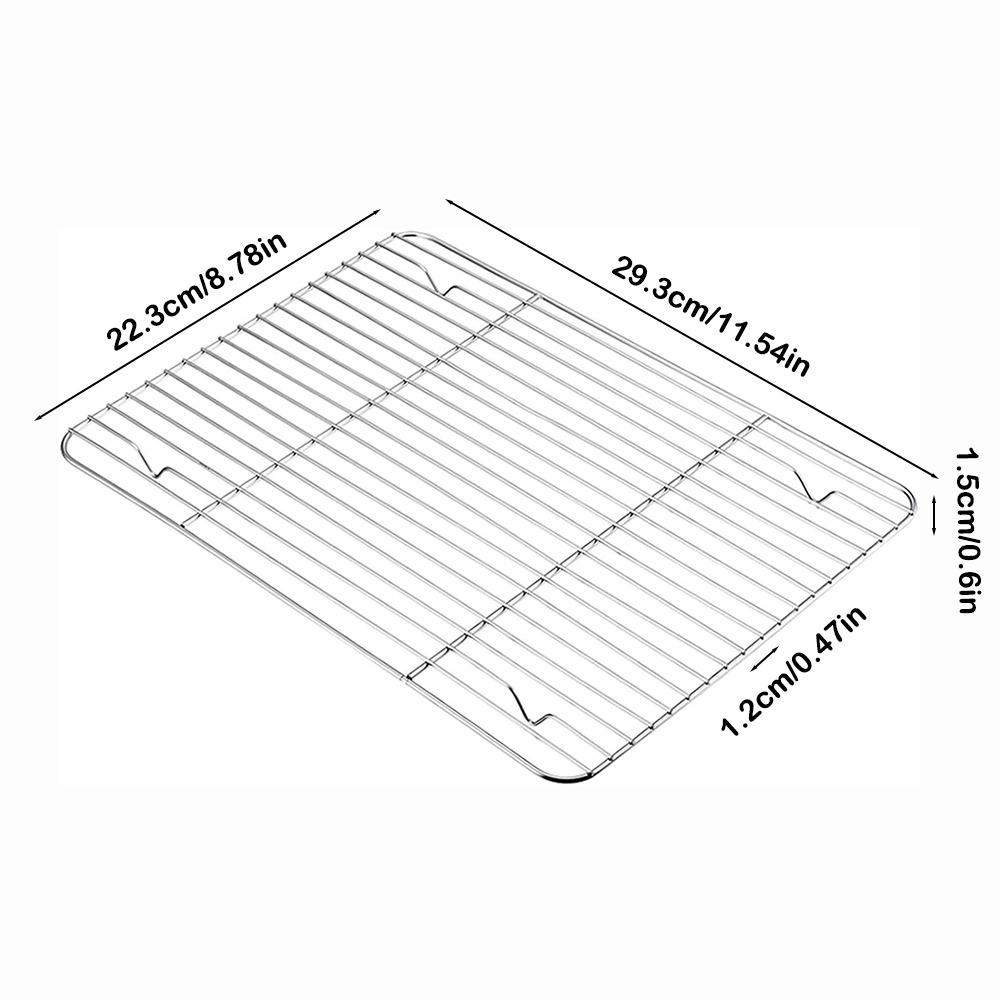 New Stainless Steel Cooling Rack Smooth Edge Dense Wires Baking Rack Easy to Clean Barbecue Cooking Mesh Shelf Cooking