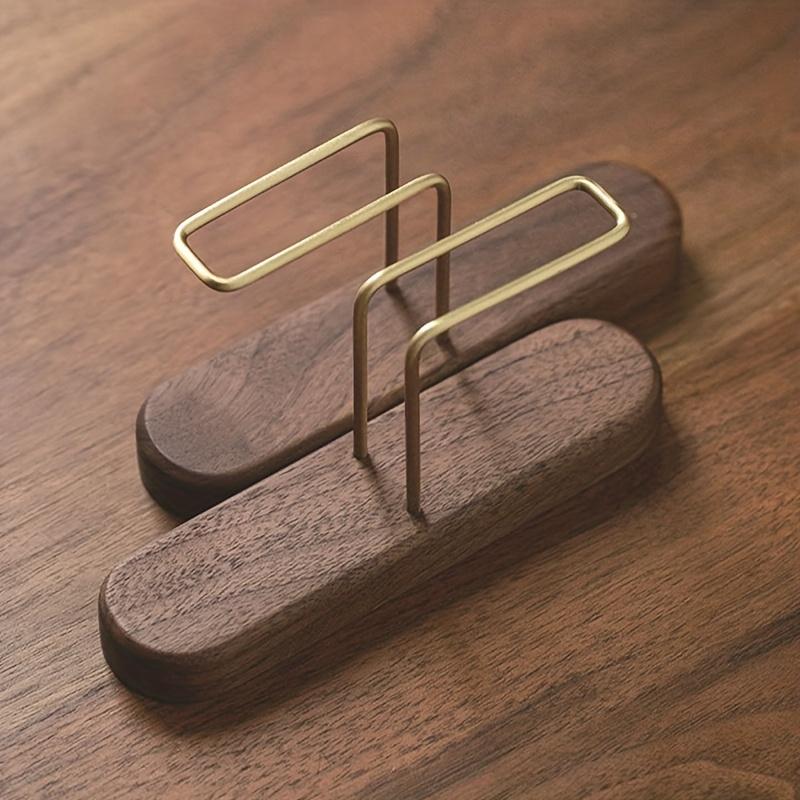 Walnut Filter Paper Rack Holder Coffee Accessories Stand Capacity of 60 Pcs Paper Storage for Fan Shape V Shape