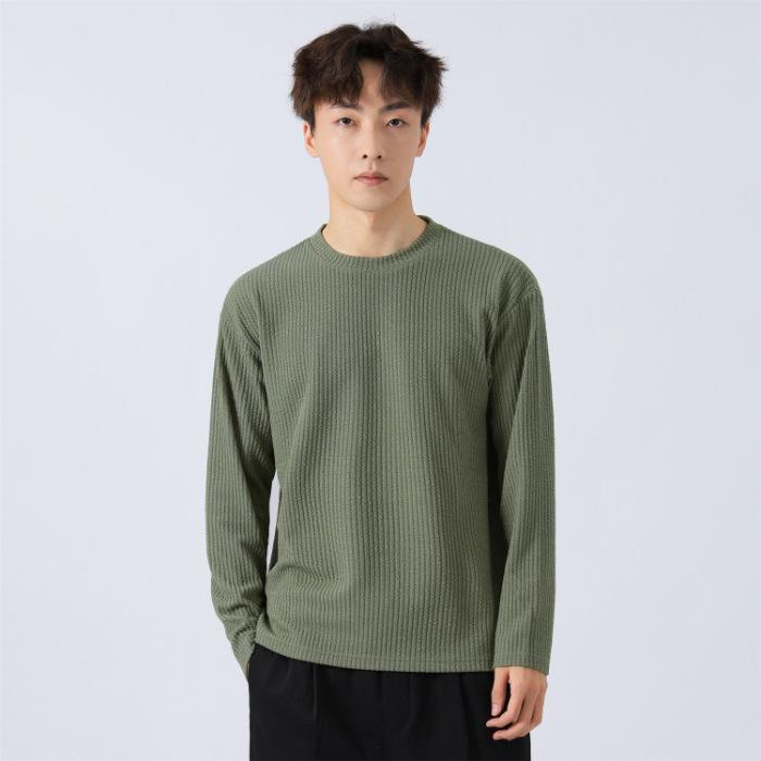 

Spring and Autumn New T-shirt Long Sleeve Loose T-Shirt Men s Clothing 3XL