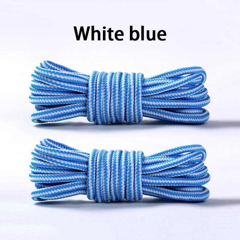 2 Pair NEW Heavy Duty Round Boot Laces Durable Striped Shoelaces for Hiking Work Boots Outdoor Sports Sneaker Shoe Laces