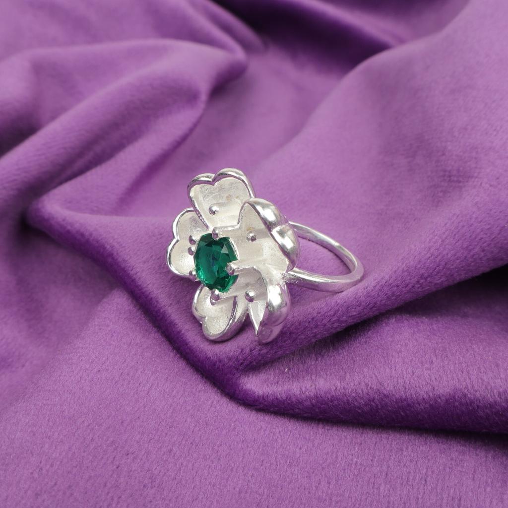 Chrome Diopside Gemstone 925 Sterling Silver Jewelry Handmade Ring Gift For Wife CZR-1-14