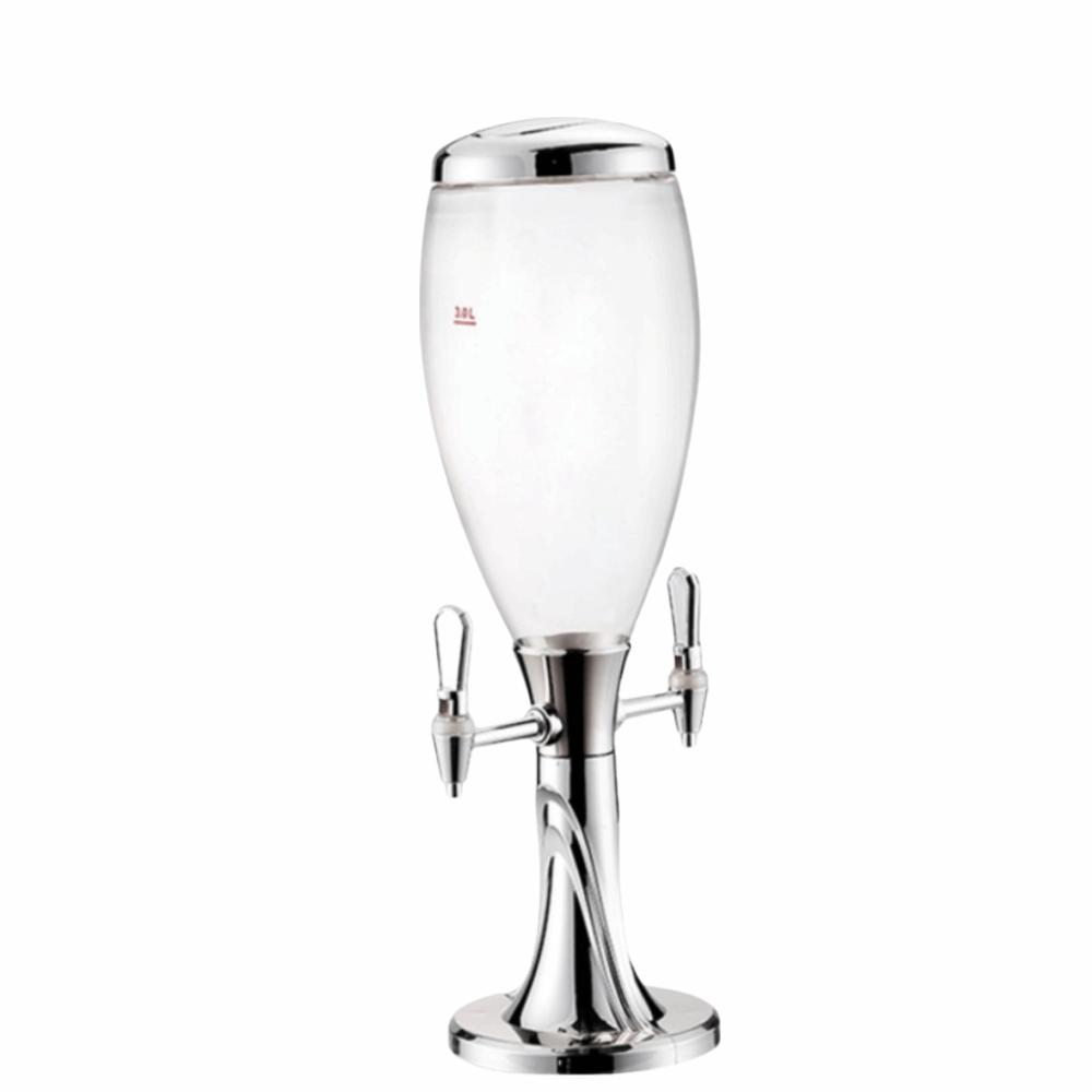 Dual-Head Faucet Beer Dispenser with Icicles Drink Holder Creative Beverage Machine Bar Use