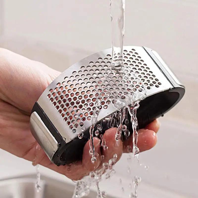 Stainless Steel Garlic Press Crusher Manual Garlic Mincer Chopping Garlic Tool Fruit Vegetable Tools Kitchen Accessories Gadget