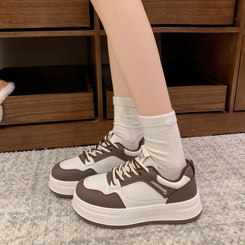 

Thick-soled heightening women s board shoes women s 2025 autumn shoes small lightweight soft sports casual shoes little white shoes 35