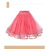 Women Petticoat Tutu Under Skirts Crinoline Three Layers Ribbon Gauze Tulle Skirt Vintage Bridal Slips Rockabilly