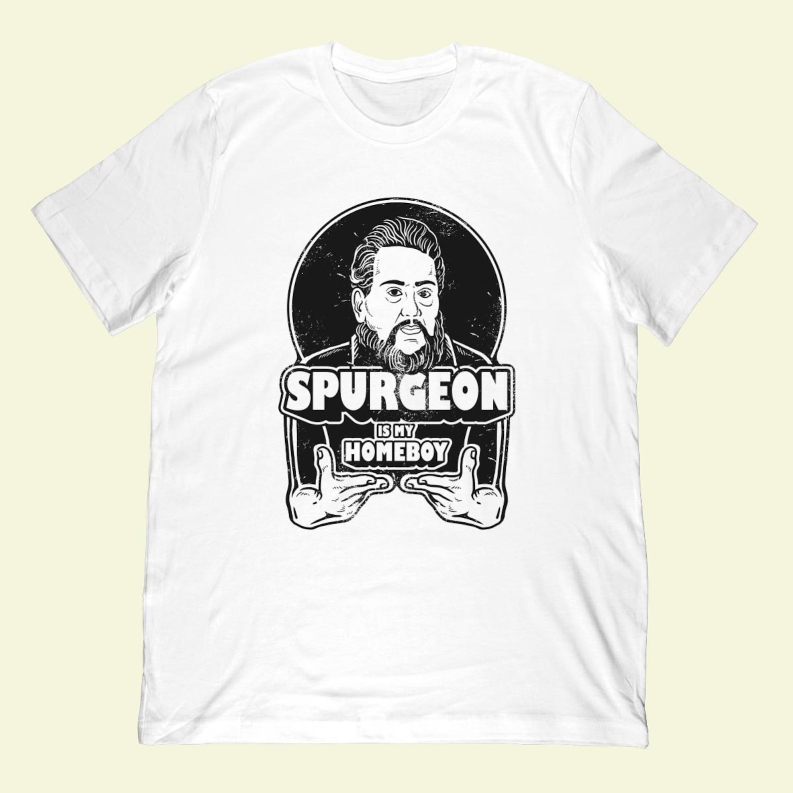 Charles Spurgeon Portrait T-Shirt | Baptist Preacher Christian Apparel 2XL