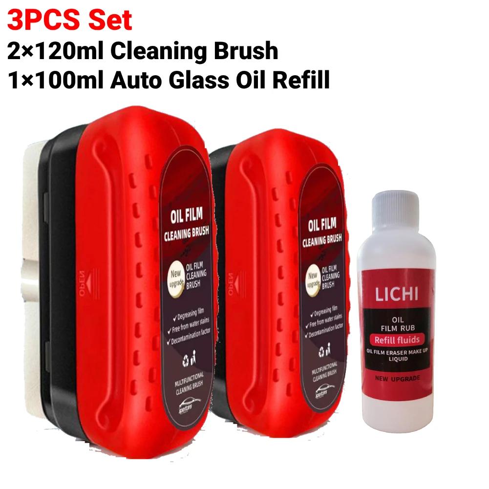 Car Windshield Cleaner Removes Dirt Oil Film Remover Car Glass Sponge Cleaning Brush Powerful Windshield Oil Film Stain Removal
