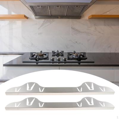 4 Stück Edelstahl-Herdplatten-Zählerspaltabdeckungen, Seitenfüller, robuster Schutz, leicht zu reinigen