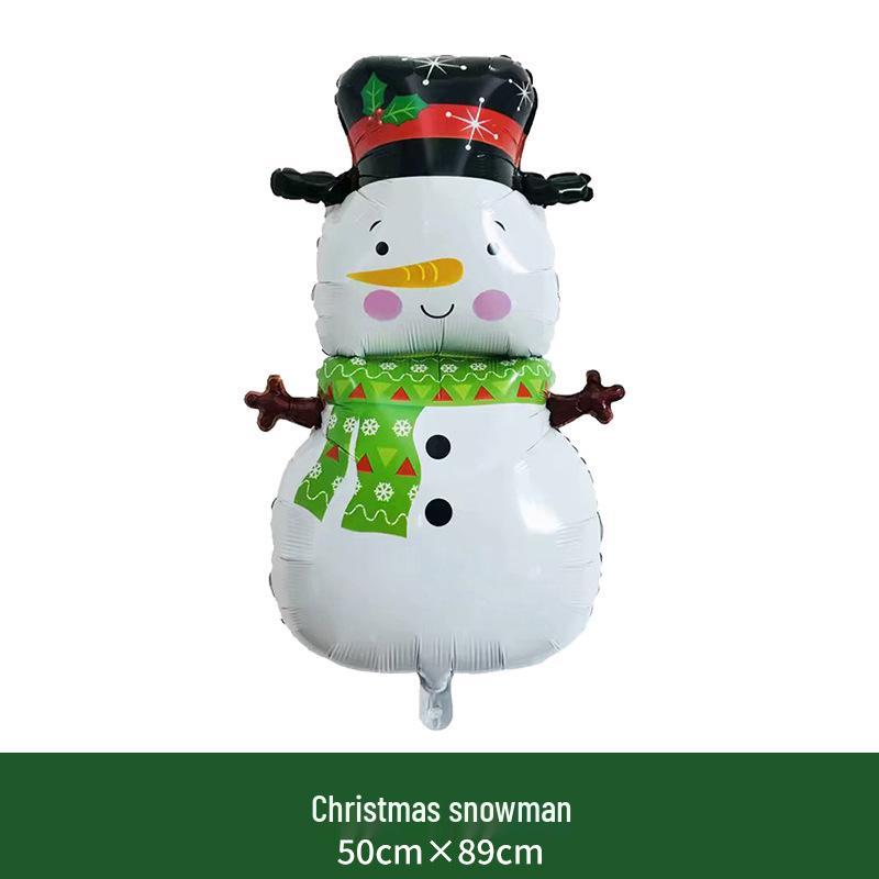 Celebrate Christmas with 18/32-Inch Aluminum Foil Balloons - Festive Santa and Snowman Decorations