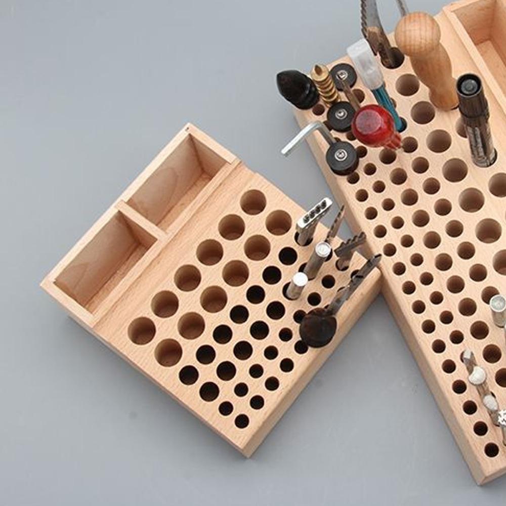 With Grooves Leather Craft Tool Holder 46 Holes Leather Holder Tool Crafting Organizer