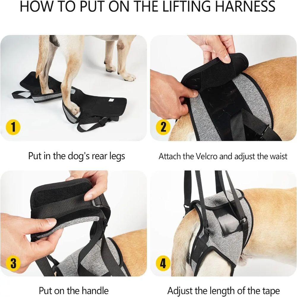 Adjustable Velcro Strap Dog Rear Leg Support Harness Dog Lift Support Strap Injured Dogs
