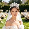 Eye-Catching Rhinestones Bridal Hairband Pearls Bride Crowns Wedding Stylish Bridal Crowns for Wedding Party