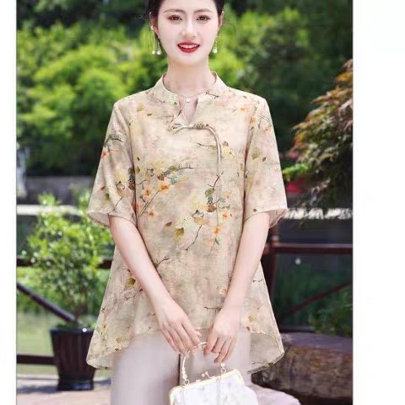 

Женская блузка с короткими рукавами, летняя рубашка больших размеров с короткими рукавами, полукардиган, новый повседневный топ, летняя одежда 4XL recommends 140-150g