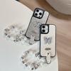 Strass Schmetterling High-End Kette Handyhülle für 15 für Apple 17 Handheld für IPhone16pro Leder Mode