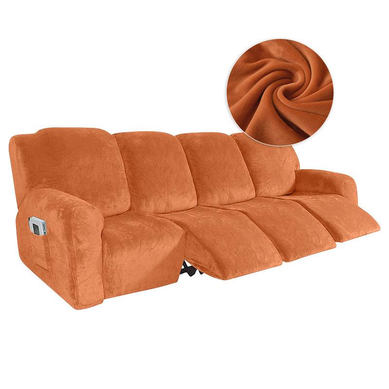 1/2 Seater Stretch Recliner Sofa Cover Soft Velvet Lazy Boy Armchair Covers Elastic Non Slip Sofa Slipcovers for Living Room