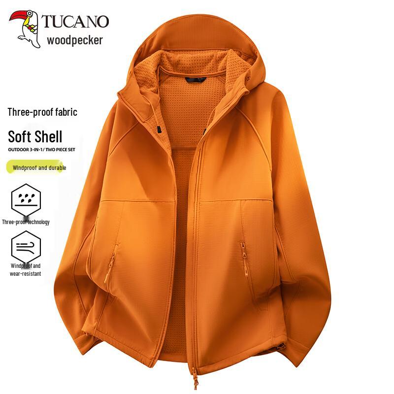 TUCANO Unisex Fleece-Lined Hooded Softshell Jacket