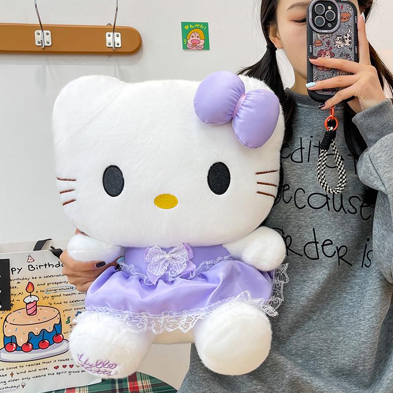 Cuter Hello Kitty Plush Toy With Bow And Dress Decoration For Kids And Gift