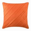 Oransje putetrekk Teksturert Pintucks Solid putetrekk Moderne dekorative puter Halloween-dekorasjoner - Contemporary Orange