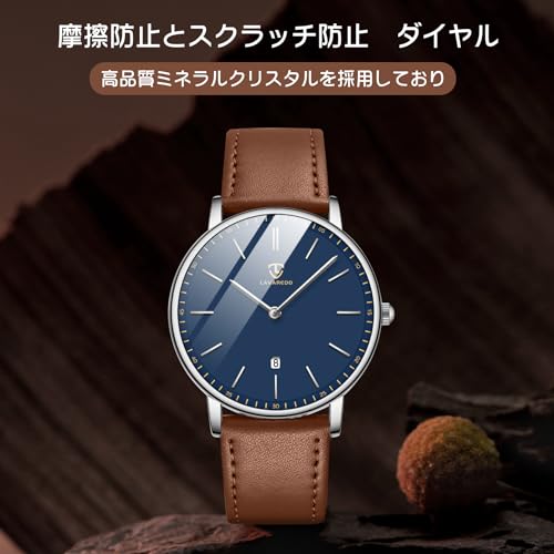 BEN NEVIS Men's Watch, Simple, Stylish, Slim, Casual, Date Display, Waterproof, Analog Quartz Watch, Fashionable, Unisex, for Business, Commuting, Par