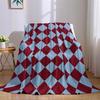 Harlequin Check Flannel Blanket Warm Soft Halloween Christmas Couch Warm Cozy Decorative Decor Gift For All Season