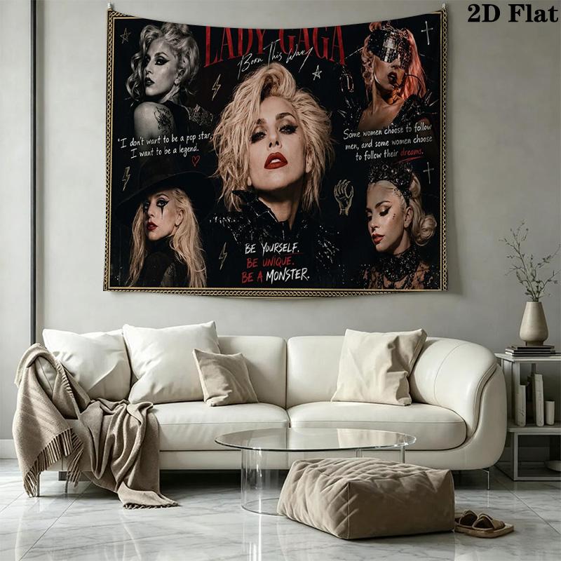 Gaga Wall Tapestry Aesthetic Wall Hanging Printed Fabric Blanket Decorative Tapestries for Bedroom Living Room Home Decor