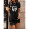 Women's Casual Short Sleeve Round Neck Summer Casual Breathable Fashion Dress