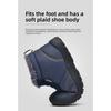 Winter Cotton Boots, Warm and Thick, Plus Size Cotton Shoes with Soft Soles, Men's Mid Top Snow Boots