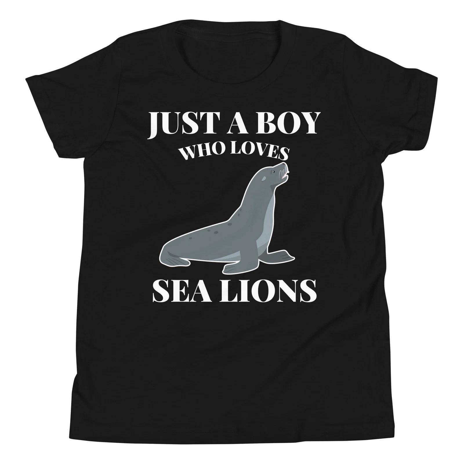 Just a Boy who loves Sea Lions Ocean Mammal Ocean Animal Youth T-Shirt 160