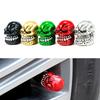 DSYCAR 4Pcs/Set Valve Caps for Tires Skull Style Universal Stem Valve Caps Attractive Dustproof Car Accessories Stem Caps1