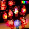 1-10pcs Christmas Seris Cartoon Santa Claus Snowflake LED Light-up Watch Toys Colorful Blue/flashing Kids Wristband Holiday Gift