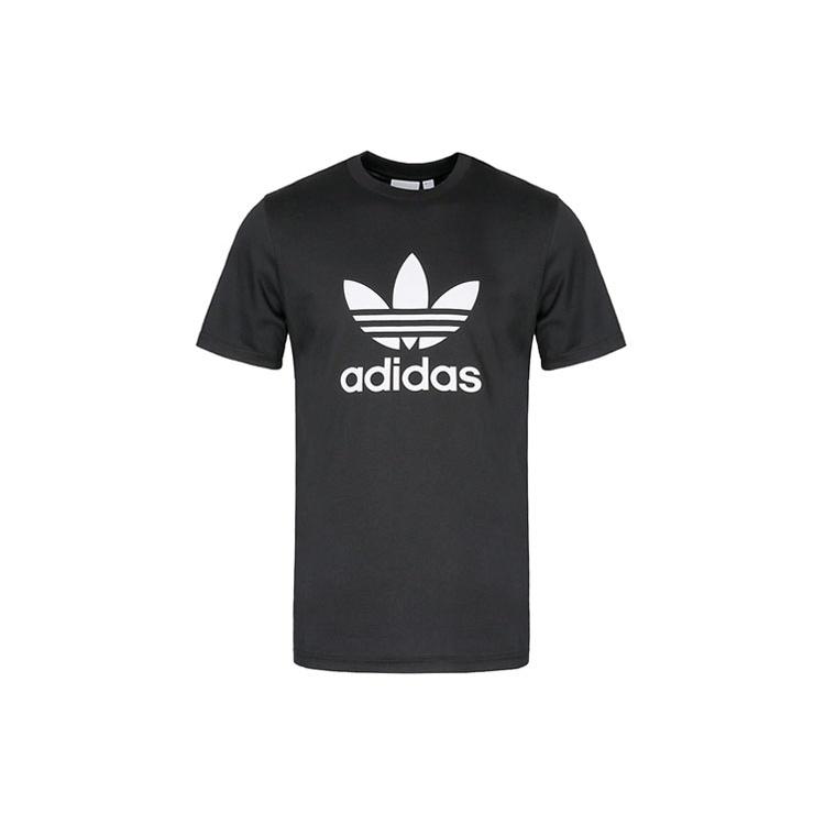 adidas Original Trefoil Tee  Black White  Men s AJ8830 S