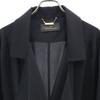 unused Unaca drape Jacket 38 black Open-front haori with roll-up sleeves Women Used