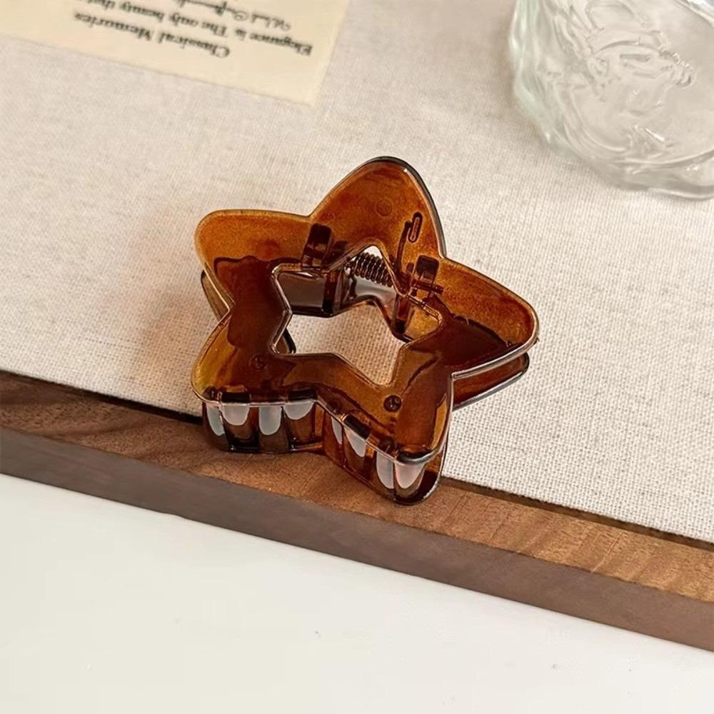 Plastic Small Hair Pin Hollow Coffee Hairpin Vintage Hair Accessories  For Women Girls
