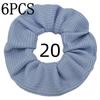 6pcs/lot Candy Color Scrunchies Elastic Hair Band Women Girls Ponytail Holder Rubber Accessories Waffle fabric